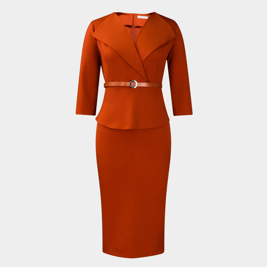 Body-Shaping Skirt Set with Tailored Jacket